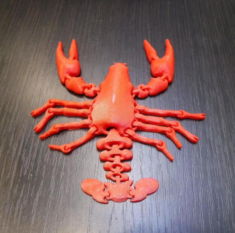 Articulated lobster fidget toy