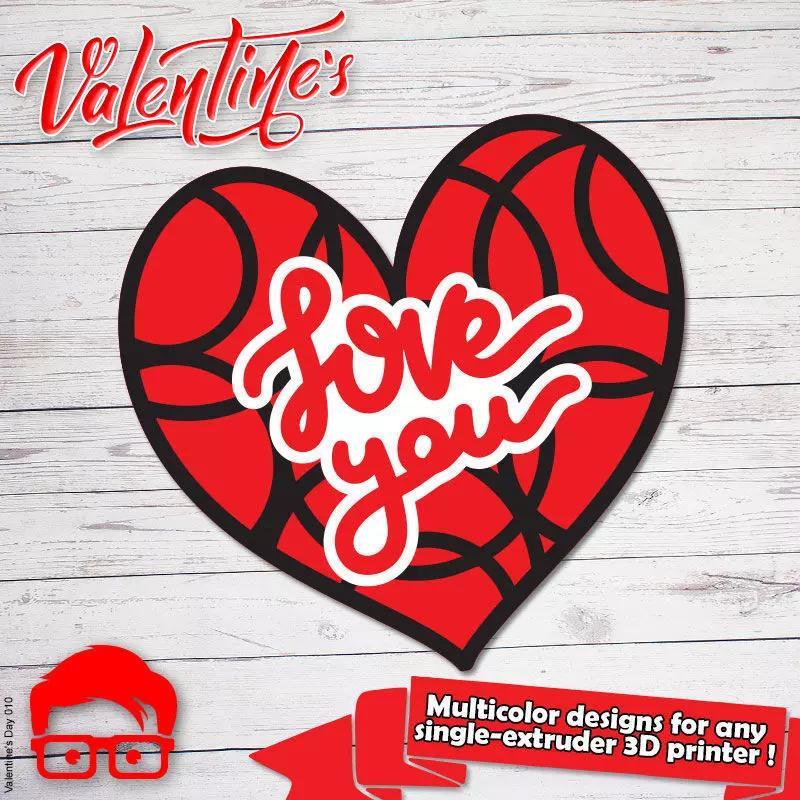 Valentines Day heart couple silhouette gift for your loved one