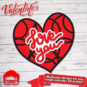 Valentines Day heart couple silhouette gift for your loved one