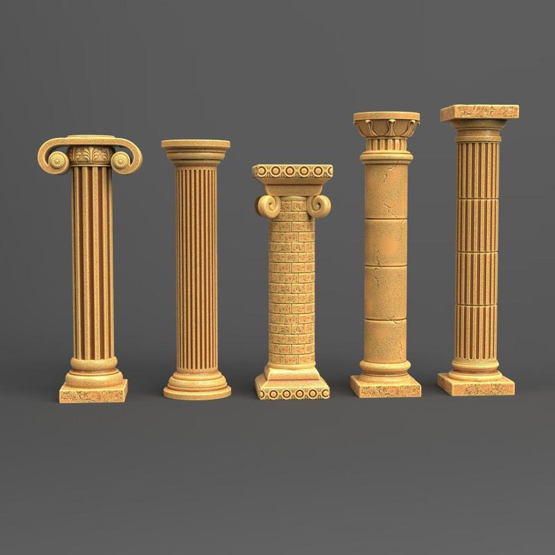 Ancient Architectural Columns Pack – 3D Printable Classical Pillars