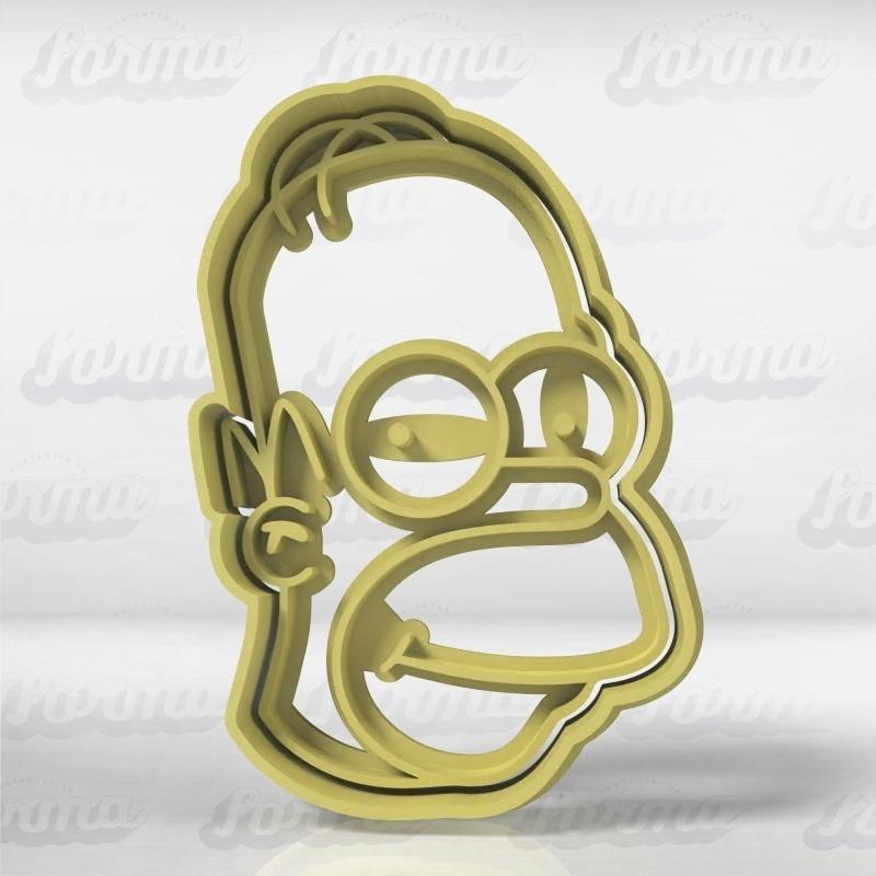 Homer Simpson Cookie cutter - cookie cutter