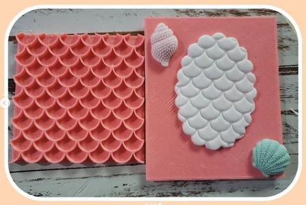 STAMP COOKIE FISH SCALES TEXTURE