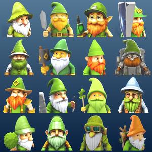 Garden Gnome Character Collection: Premium 3D Print-Ready Figurines