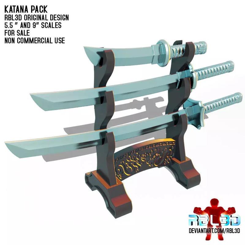 Katana pack for action figures
