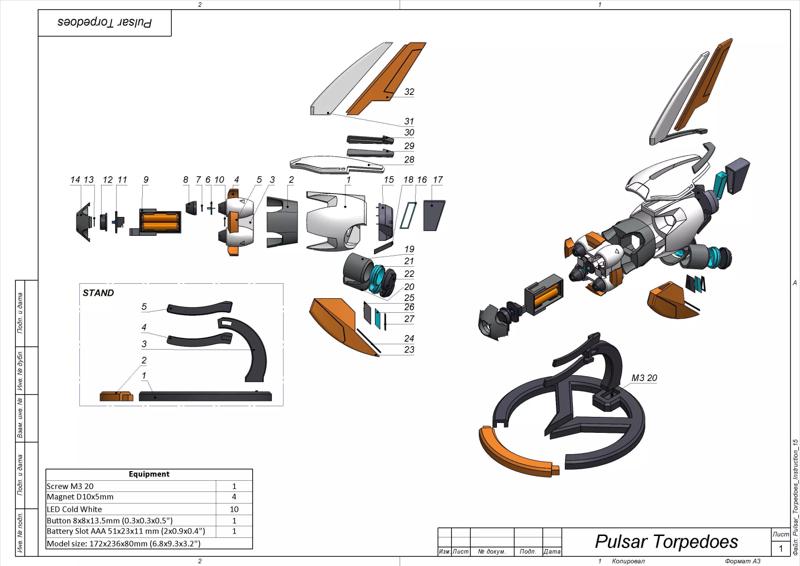 Juno Pulsar Torpedoes - Overwatch - STL OBJ CAD - Commercial Use