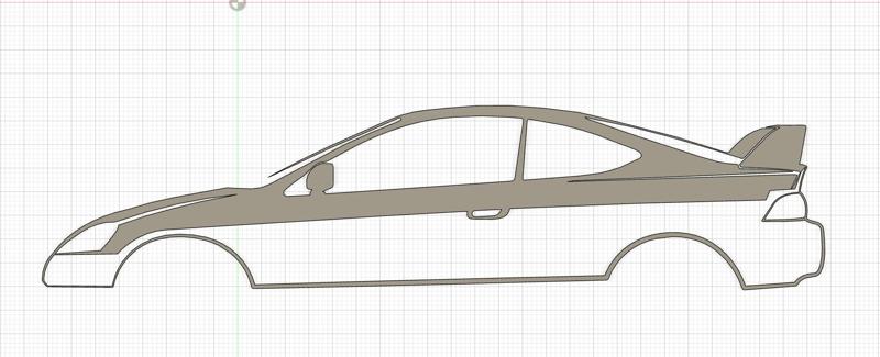 Acura RSX DC5 Silhouette - Wall Art