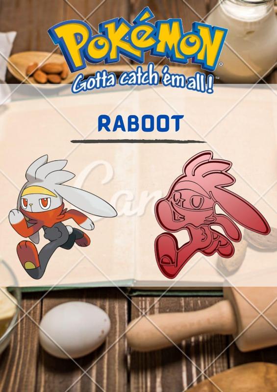 AMAZING POKEMON raboot COOKIE CUTTER STAMP CAKE DECORATING