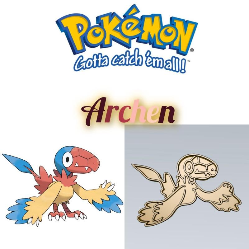AMAZING POKEMON archen COOKIE CUTTER STAMP CAKE DECORATING
