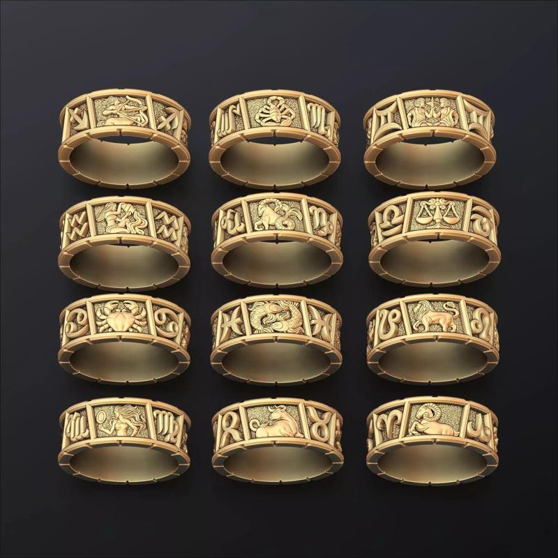 Zodiac Horoscope Rings v2 Set Pack Collection