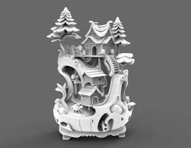 Whimsical Treehouse Village