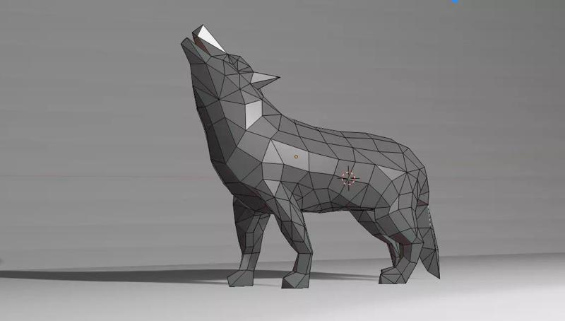wolf lowpoly 3d model