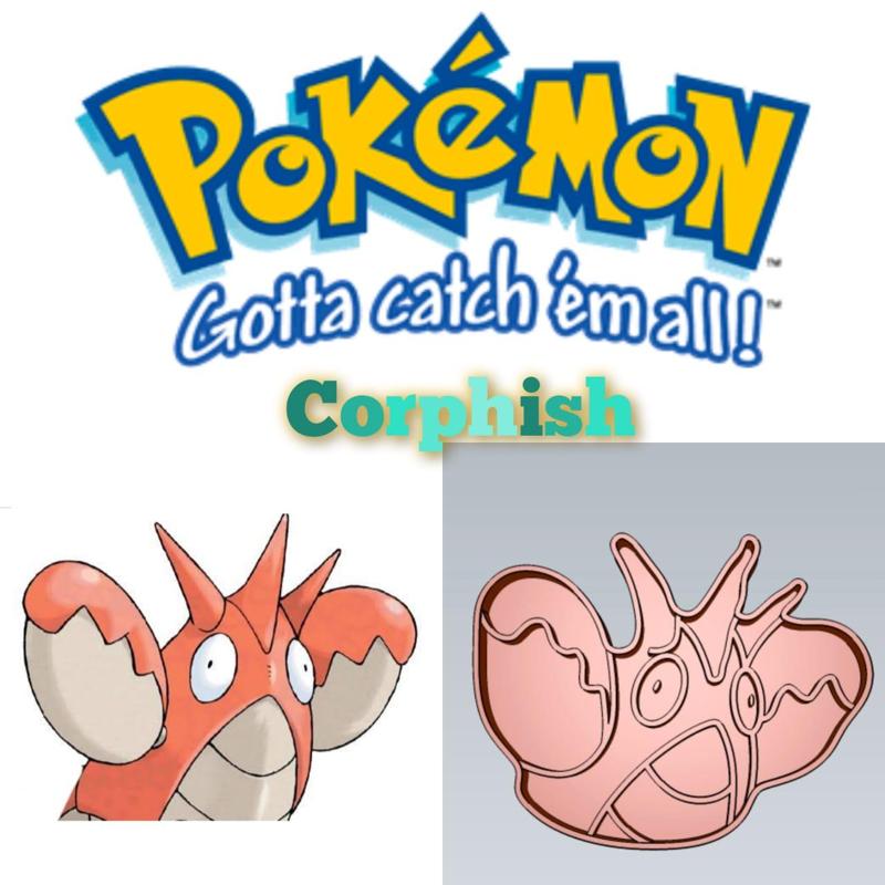 AMAZING POKEMON Corphish COOKIE CUTTER STAMP CAKE DECORATING