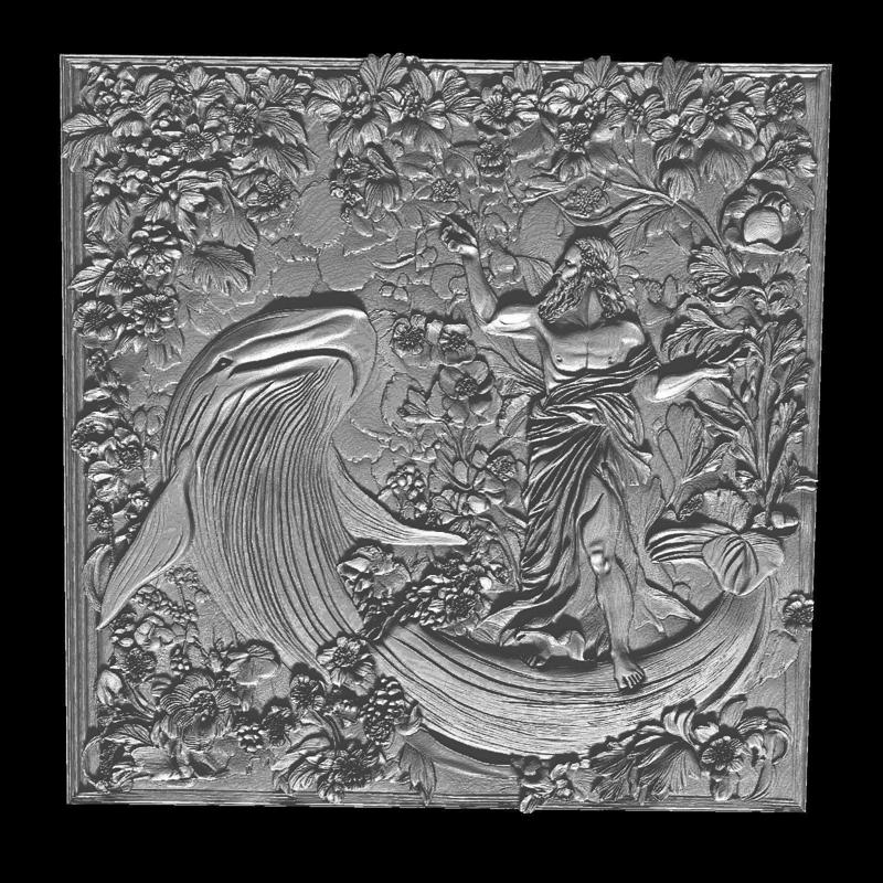 Jonah with Whale in Nature Embrace