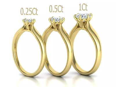 Solitaire Engagement rings Collection printable 3dmodels