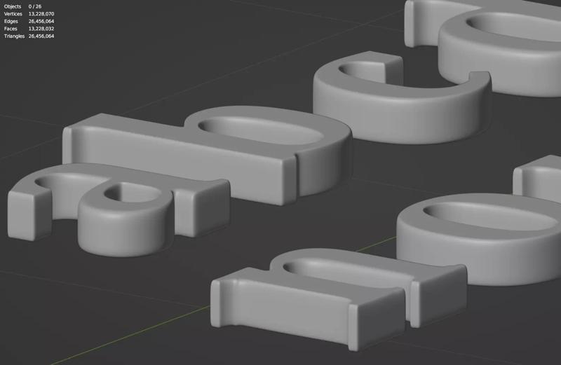 Alphabet 3D Print Model Upper  Lower Letters