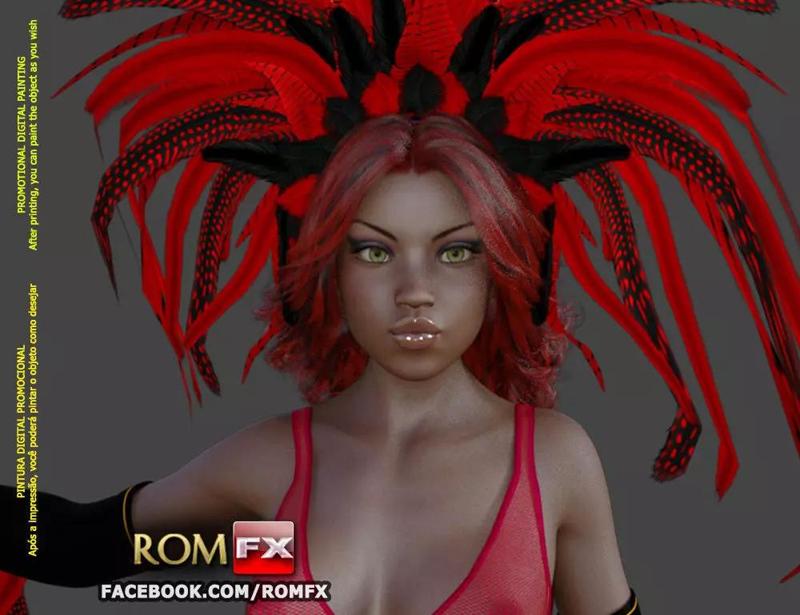 Mulatto Girl from Brazilian Carnival - Figure Printable