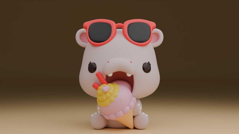 Hippo summer figure