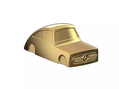 Ribbed Mercedes 300SL gullwing grille car sculpture decor