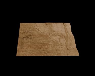 Topographic Map of North Dakota – 3D Terrain