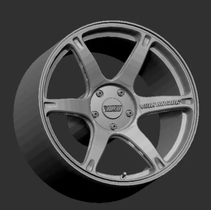 Volk Rays TE037 6061 Dura Wheels Rims 3D Print Ready