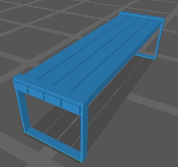 Banca para exteriores, hierro y madera/ Outdoor bench, iron and wood