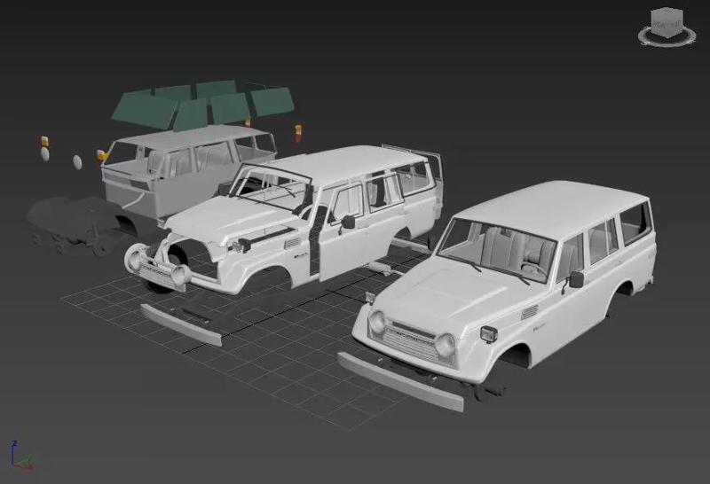 TOYOTA LAND-CRUISER J50 1975 SEPARATED-READY TO PRINT