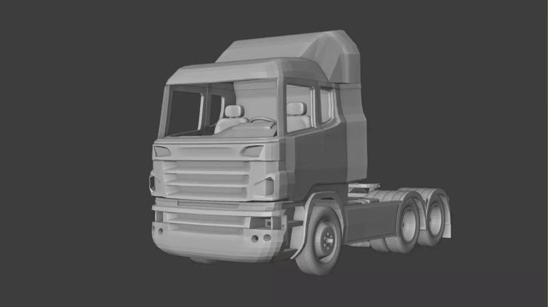 Scania truck model made for 3d printer