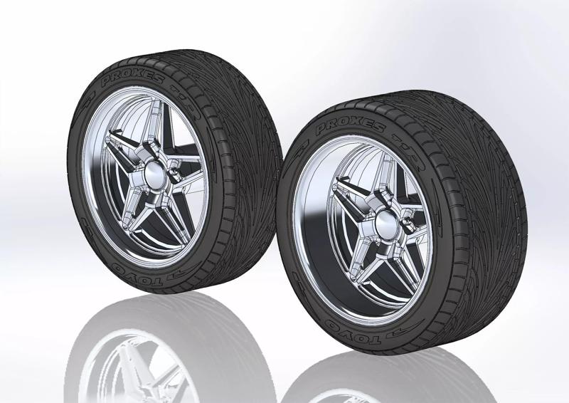 Set of custom wheels Budnik Argon for your scale model