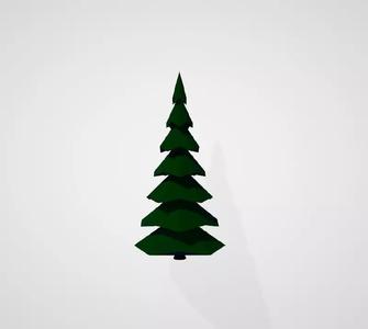 Low-poly tree christmas