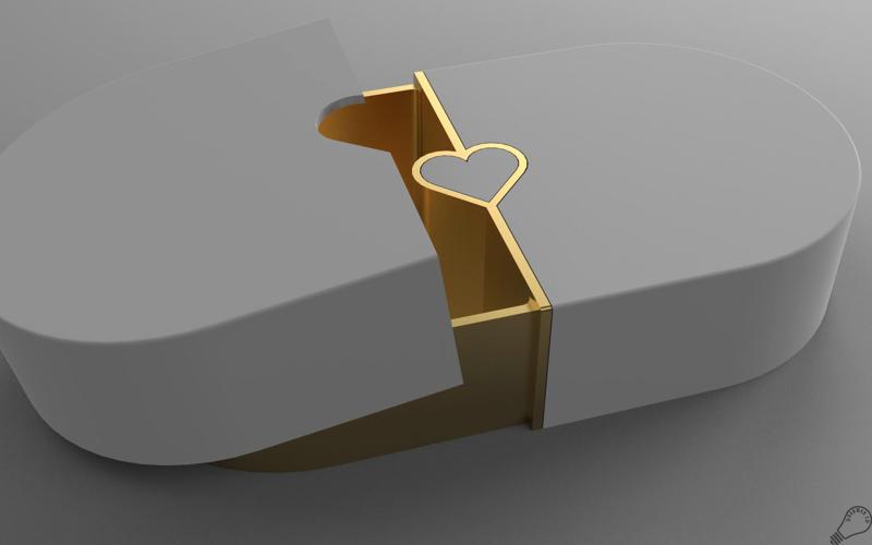 Jewelry box - Dual Opening Heart