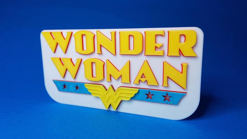 Wonder Woman logo based on DC comic book