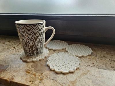 Flower infill Coaster set