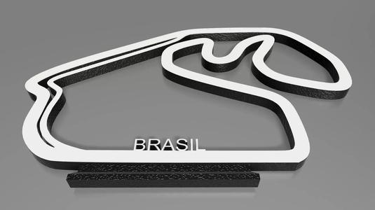 F1 Brasil Racing Track Decor STL File Autodesk Fusion 360