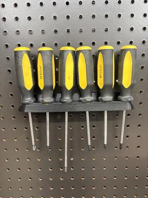 Six Screwdriver Pegboard Organizer