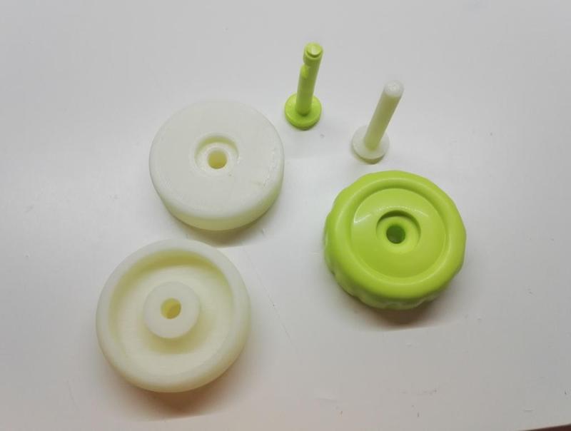 Spare wheel for storage box