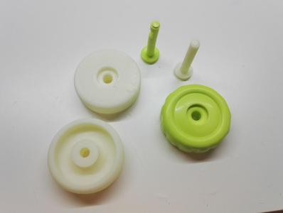 Spare wheel for storage box