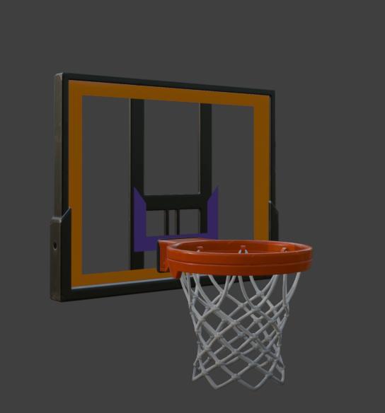 Trash Can Basketball Hoop - Mini Backboard & Net Attachment STL