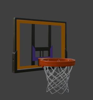 Trash Can Basketball Hoop - Mini Backboard & Net Attachment STL