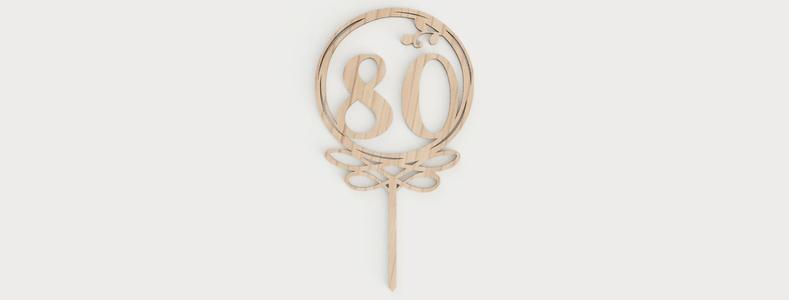 Birthday Cake topper 80
