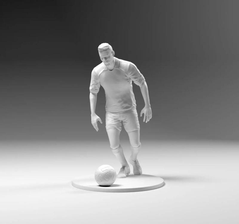 Footballer 03 Prepare To Footstrike 03 Stl