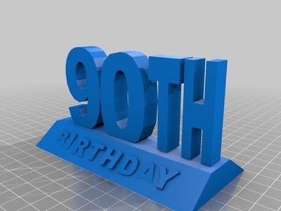 90th Birthday sign