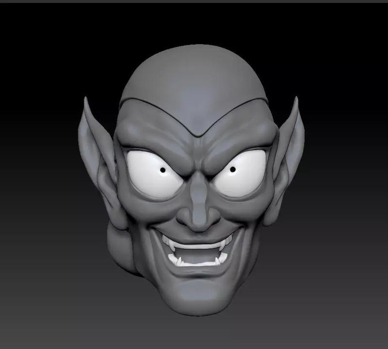Green Goblin Animated Series head sculpt Marvel Legends