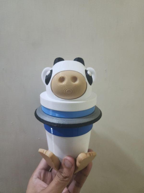Milkshake cup saturnite cow