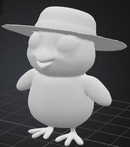 Cute chick figurine with hat (chick)