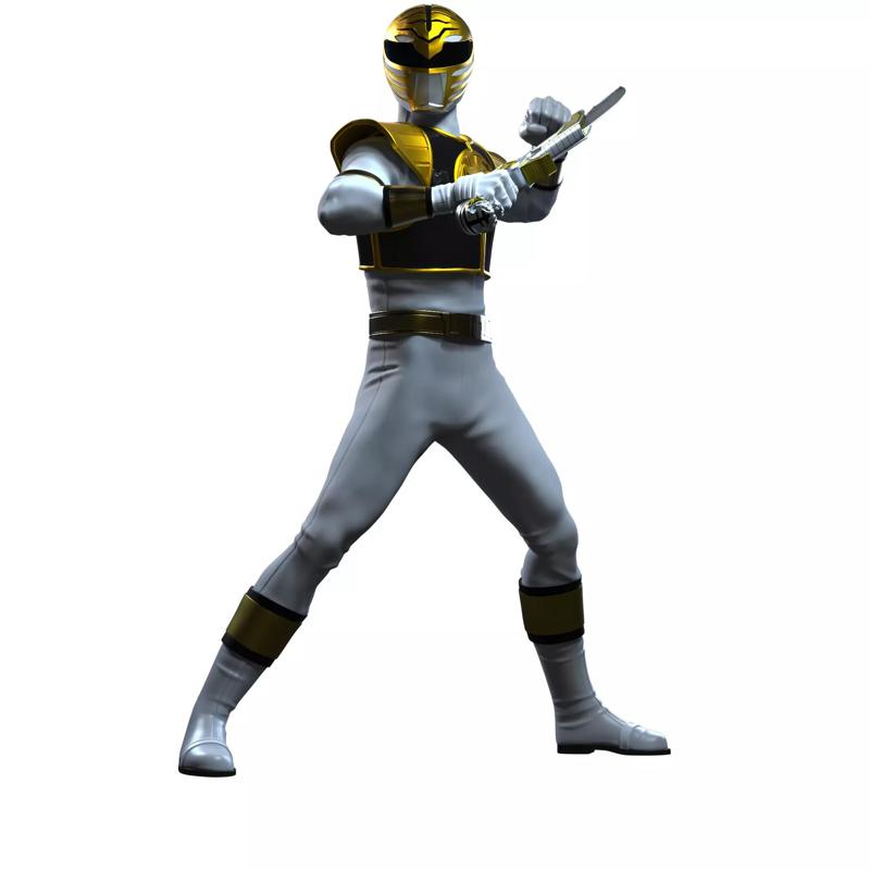 White Ranger Power Rangers with 2 swords and 5 hands