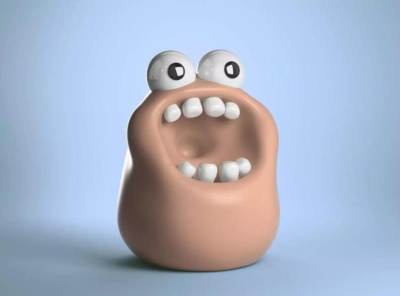 little cute baby demon keychain kids toy easy print model