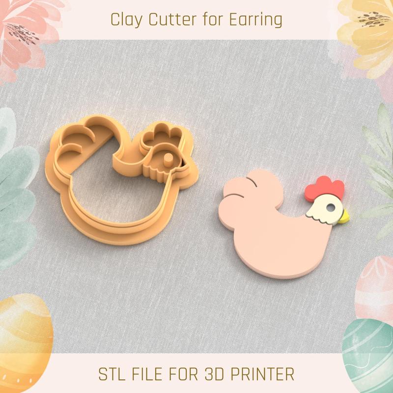 Chicken Easter Polymer Clay Cutters