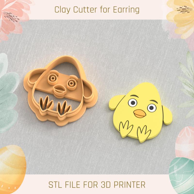Сhick Easter Polymer Clay Cutters