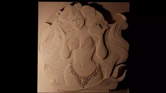 Ursula The Little Mermaid CNC 3d Print High Relief Sand Casting
