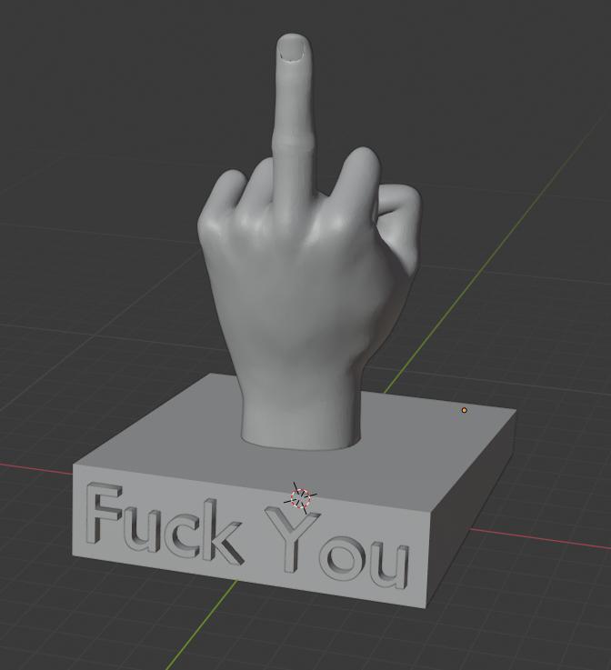 Fuck You desk and hood ornament decoration